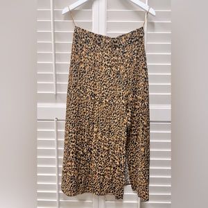 Leopard Print Midi Skirt